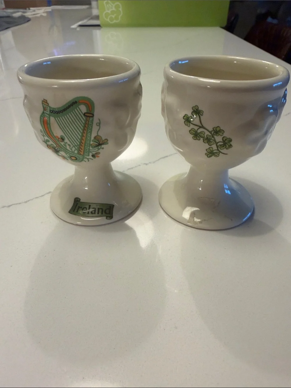 Carrigcraft ”Carrigaline”-Egg Cups -2 lot.  County Cork Ireland -Porcelain